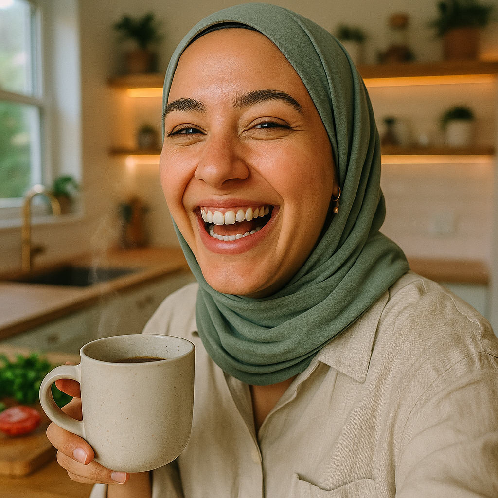 Portrait of Noor Hadid, food and travel creator