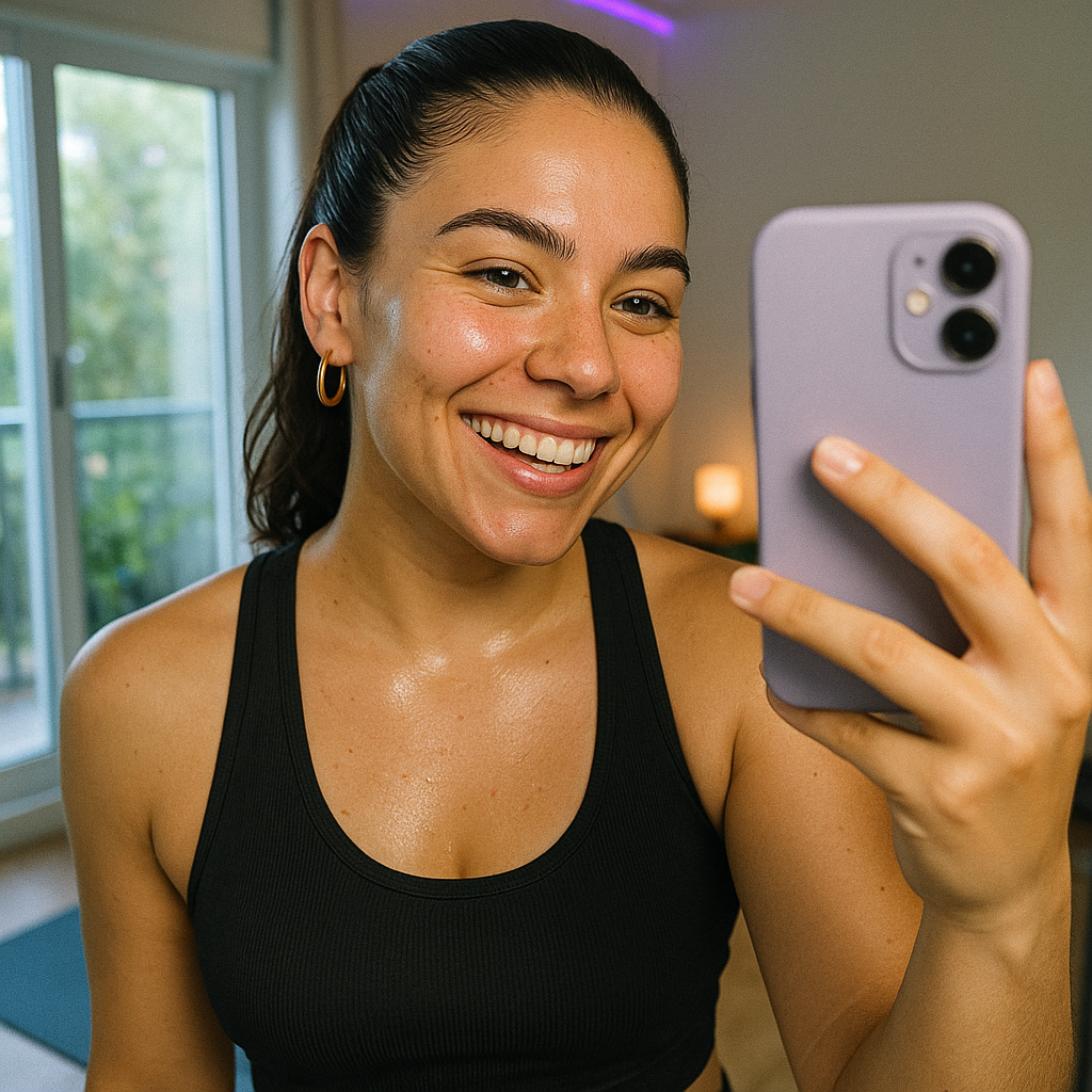 Portrait of Sofia Reyes, fitness creator